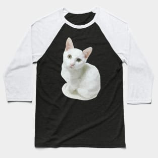 Low Poly Cat Baseball T-Shirt